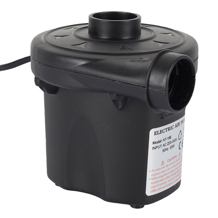 Je cherche une Idee Bomba de Aire Eléctrica 220-240V para Hinchar y Deshinchar Accesorios, Colchonetas y Bolsas de Vacío