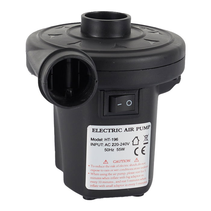 Je cherche une Idee Bomba de Aire Eléctrica 220-240V para Hinchar y Deshinchar Accesorios, Colchonetas y Bolsas de Vacío