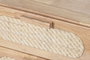 DKD Home Decor Mueble TV Scandi Natural 120x48x30 cm Rubberwood Ratan Metal 4 Cajones