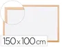 Q-connect Pizarra Blanca Laminada Marco de Madera 150x100 cm