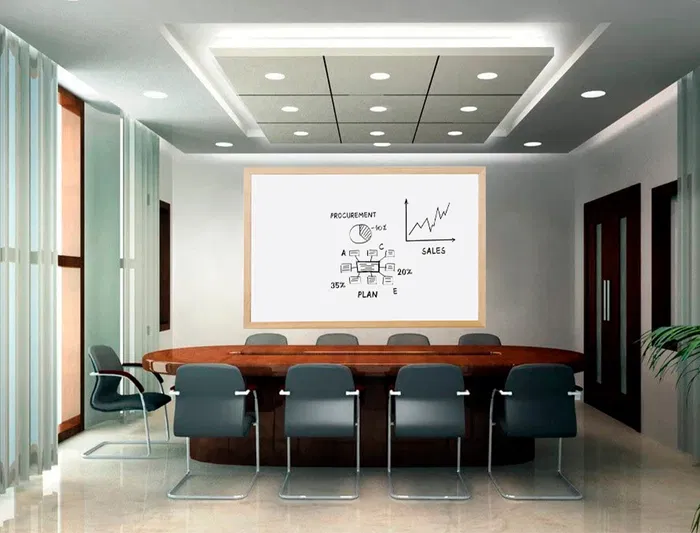 Q-connect Pizarra Blanca Laminada Marco de Madera 150x100 cm