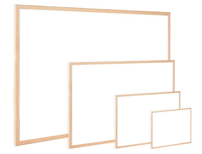 Q-connect Pizarra Blanca Laminada Marco de Madera 150x100 cm
