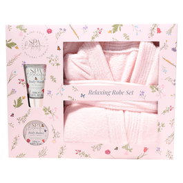 The Kind Edit Co. Spa Botanique Bath Robe Gift Set 50ml Body Lotion + 120ml Body Butter + Bath Robe