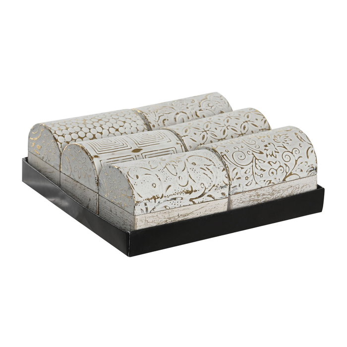 DKD Home Decor Surtido de 6 Joyeros AYLIA de Mango y Aluminio DKD Home Decor Surtido de 6 Joyeros AYLIA de Mango y Aluminio