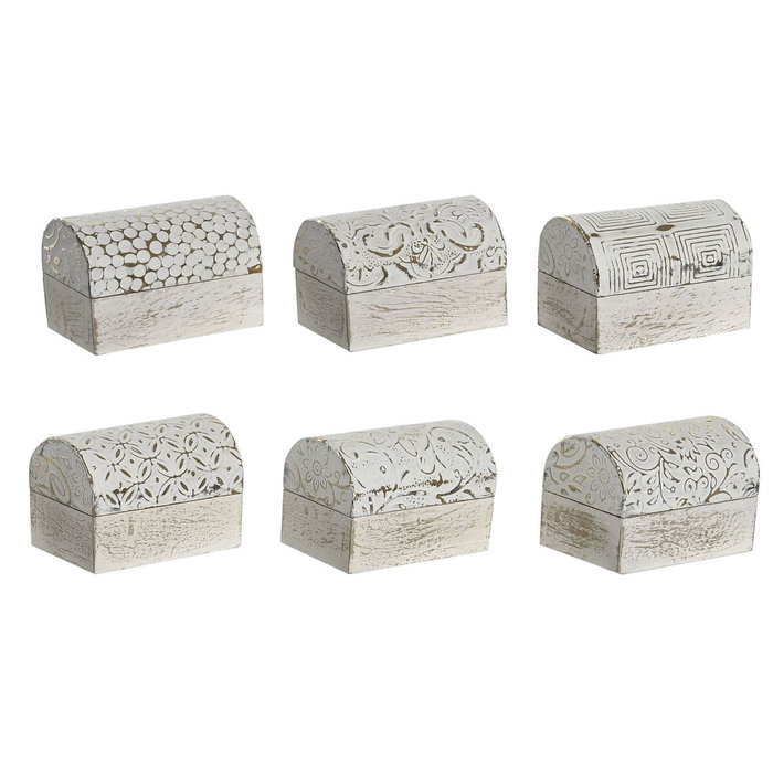 DKD Home Decor Surtido de 6 Joyeros AYLIA de Mango y Aluminio DKD Home Decor Surtido de 6 Joyeros AYLIA de Mango y Aluminio