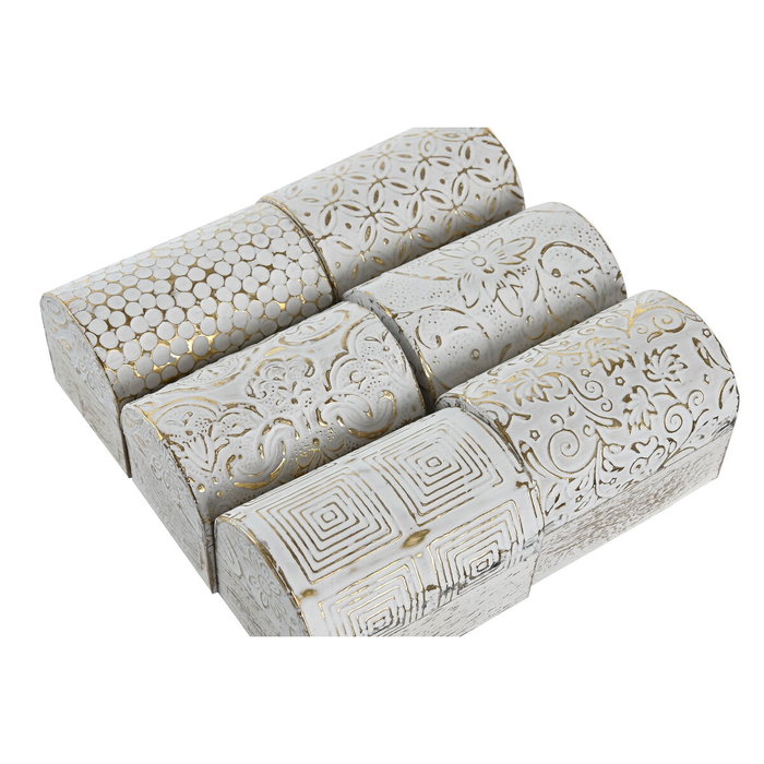 DKD Home Decor Surtido de 6 Joyeros AYLIA de Mango y Aluminio DKD Home Decor Surtido de 6 Joyeros AYLIA de Mango y Aluminio