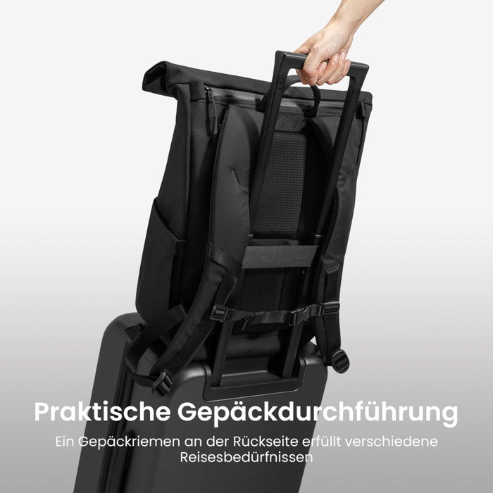 tomtoc Navigator-T61 Mochila Rolltop 25L-30L Negro
