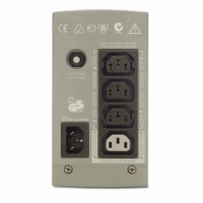 APC Back-UPS CS 325 UPS 350VA 210W 230V Beige