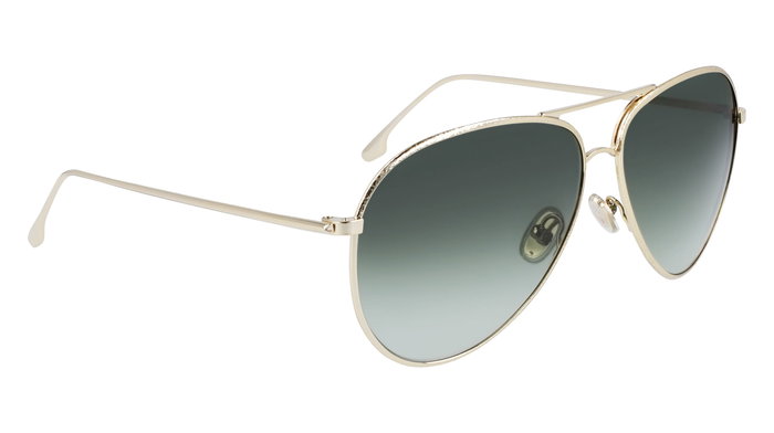 Victoria Beckham VB203S-713 Gafas de sol doradas con cristal marrón degradado