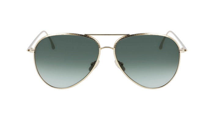 Victoria Beckham VB203S-713 Gafas de sol doradas con cristal marrón degradado