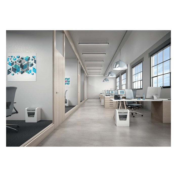 LEITZ IQ OFFICE P5 Destructora de Papel Microcorte Blanco