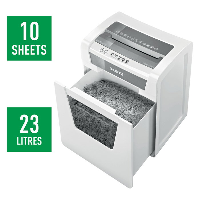 LEITZ IQ OFFICE P5 Destructora de Papel Microcorte Blanco