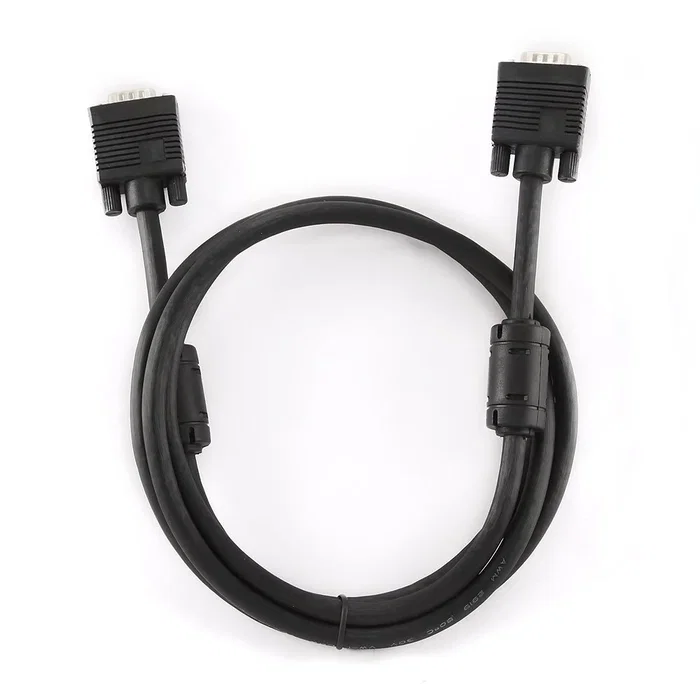 GEMBIRD Cable VGA (D-Sub) de 1,8 m con doble blindaje y núcleo de ferrita, Negro