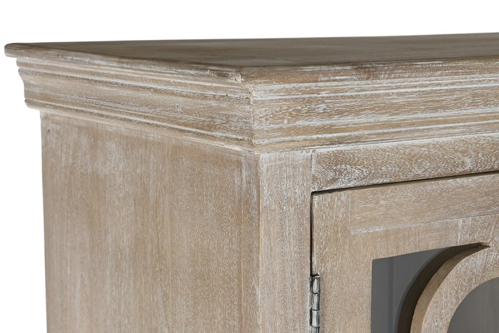 DKD Home Decor Vitrina de Mango Decapé Blanco 120x50x210