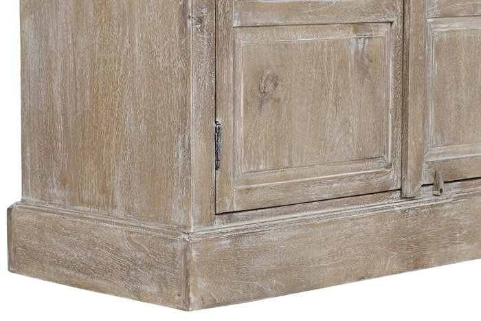 DKD Home Decor Vitrina de Mango Decapé Blanco 120x50x210