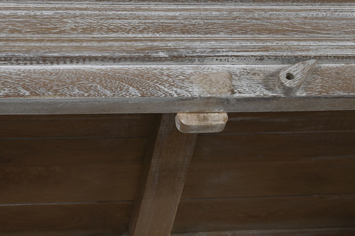 DKD Home Decor Vitrina de Mango Decapé Blanco 120x50x210
