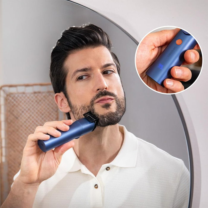 Cecotec Cortapelos Profesional PrecisionCare Barber Pro Recargable IPX7 Azul Accesorios