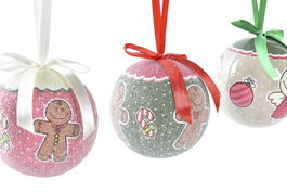 DKD Home Decor Bola Decoración Navidad Fantasía Multicolor Set de 14 - 25 x 16 x 25 cm