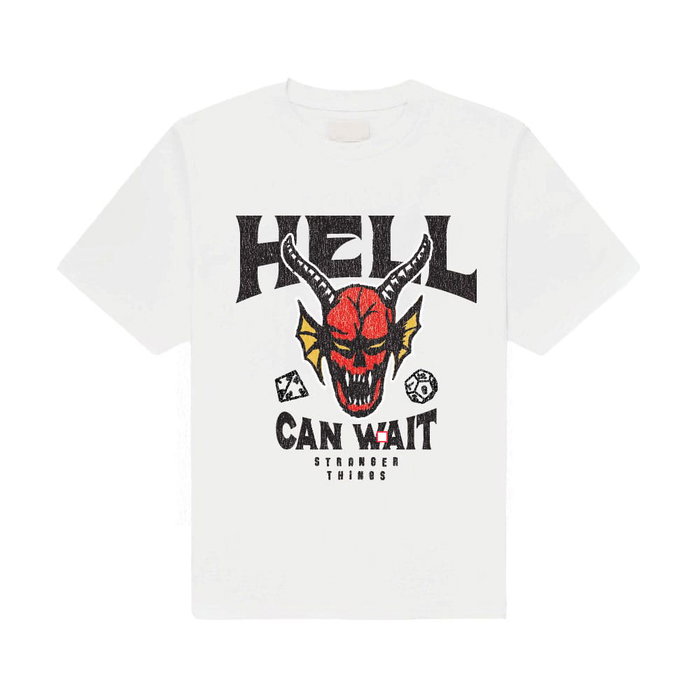 Stranger Things Camiseta Hell Can Wait (white) talla M Stranger Things Camiseta Hell Can Wait (white) talla M