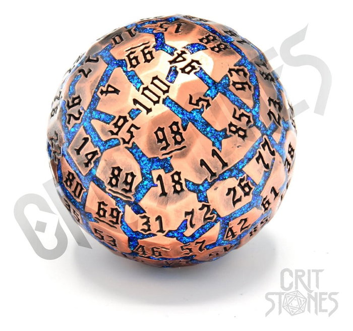 CritStones Metal dado D100 Hextech Orb CritStones Metal dado D100 Hextech Orb