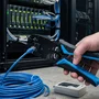 Phasak TD 019 Crimpadora Profesional para Conectores RJ11, RJ12 y RJ45 (8P8C) con Topes de Profundidad y Cuchillas para Pelar y Cortar, Herramienta Multifunción