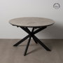 Mesa Extensible Gris-Negro Dm-Metal 120 X 120 X 76 cm