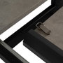 Mesa Extensible Gris-Negro Dm-Metal 120 X 120 X 76 cm