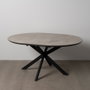 Mesa Extensible Gris-Negro Dm-Metal 120 X 120 X 76 cm