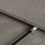 Mesa Extensible Gris-Negro Dm-Metal 120 X 120 X 76 cm
