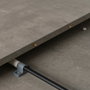 Mesa Extensible Gris-Negro Dm-Metal 120 X 120 X 76 cm