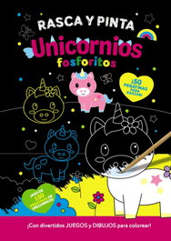 BRUÑO Rasca y pinta unicornios fosforitos