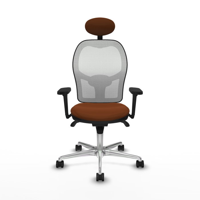 PIQUERAS Y CRESPO Silla de oficina Jorquera con mecanismo Sincro, Marrón y Blanco PIQUERAS Y CRESPO Silla de oficina Jorquera con mecanismo Sincro, Marrón y Blanco