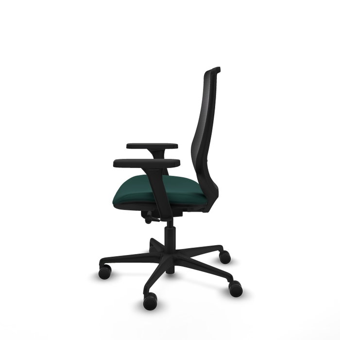 PIQUERAS Y CRESPO Silla de oficina Mardos con mecanismo Sincro/Traslack, Verde botella y Negro