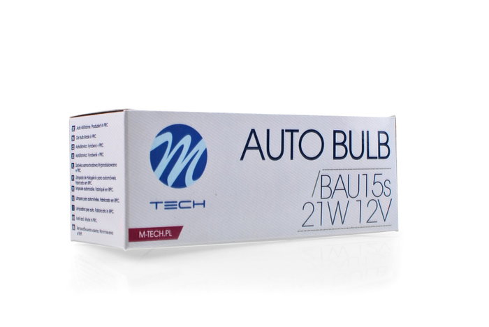M-Tech Lámpara Bau15S 12V 21W Rojo | MTECZ59 - Pack 10 Unidades