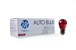 M-Tech Lámpara Bau15S 12V 21W Rojo | MTECZ59 - Pack 10 Unidades