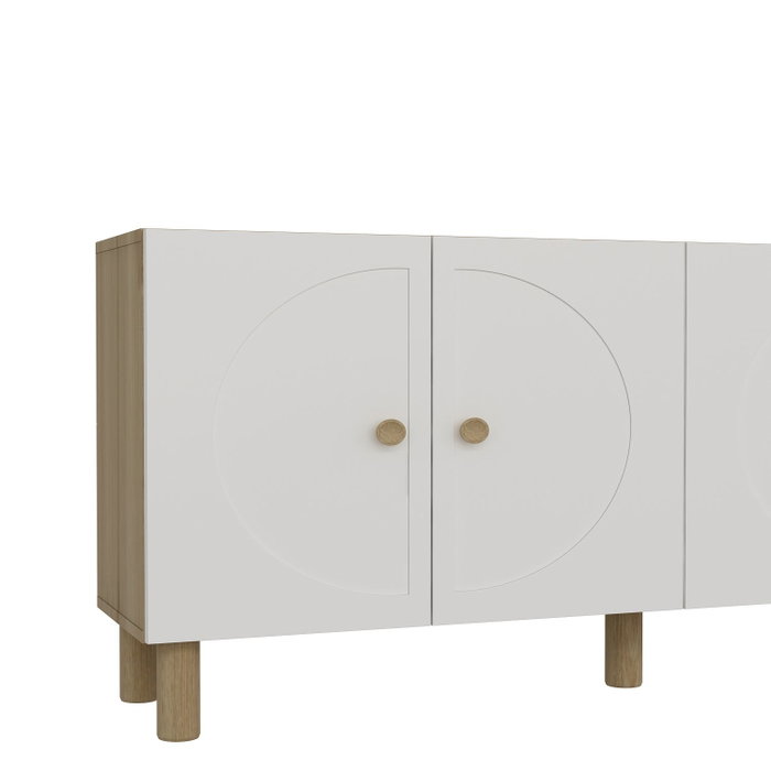 Hanah Home Consola Sapphire Oak, White 150cm Ancho x 75cm Alto x 32cm Profundidad Hanah Home Consola Sapphire Oak, White 150cm Ancho x 75cm Alto x 32cm Profundidad