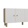 Hanah Home Consola Sapphire Oak, White 150cm Ancho x 75cm Alto x 32cm Profundidad