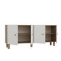 Hanah Home Consola Sapphire Oak, White 150cm Ancho x 75cm Alto x 32cm Profundidad