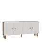 Hanah Home Consola Sapphire Oak, White 150cm Ancho x 75cm Alto x 32cm Profundidad
