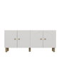 Hanah Home Consola Sapphire Oak, White 150cm Ancho x 75cm Alto x 32cm Profundidad