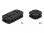 DeLOCK Juego de 3 soportes de cables, negro