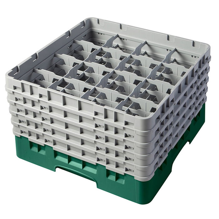 CAMBRO Cesta de lavado 16 comp. 5 alturas Verde Sherwood CAMBRO Cesta de lavado 16 comp. 5 alturas Verde Sherwood