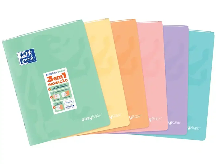 Oxford Libreta Easybook Tapa Plástico DIN A5 48 Hojas Horizontal Colores Pastel Surtidos Rayado 1 Línea con 2 Márgenes OptikPaper Oxford Libreta Easybook Tapa Plástico DIN A5 48 Hojas Horizontal Colores Pastel Surtidos Rayado 1 Línea con 2 Márgenes OptikPaper