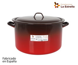 La Estrella Olla Recta con Tapa Fuego 32 cm - 14.8 L (Pack de 4 Unidades)