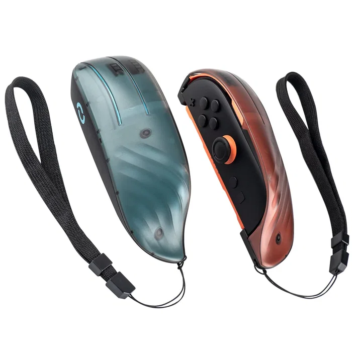 Woxter BL1008 - Adaptador ergonómico para Joy-Con Nintendo Switch (conviértelos en ratón) - Pack de 2 unidades - Negro/Azul/Rojo