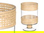 Giftdecor Portavela Copa Cilindrica Vidrio Rattan 15.5x24x15.5 cm (Set de 6)