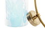 DKD Home Decor Jarrón de Cristal y Metal Sealine Azul y Dorado