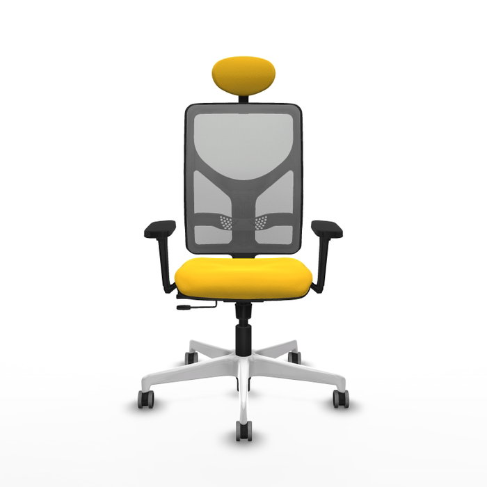 PIQUERAS Y CRESPO Silla de oficina Motilla con mecanismo Sincro/Traslack, Amarillo y Gris PIQUERAS Y CRESPO Silla de oficina Motilla con mecanismo Sincro/Traslack, Amarillo y Gris