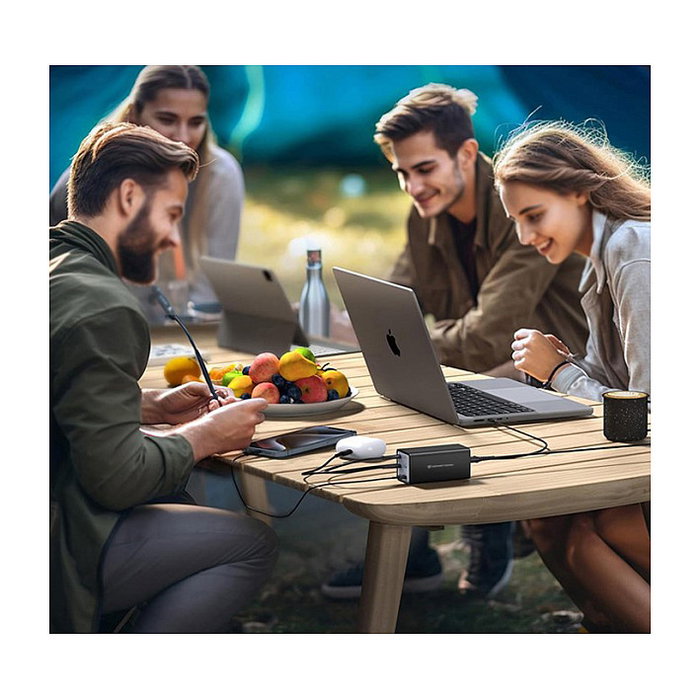 Conceptronic OZUL06BE Cargador de 6 Puertos 200W con USB-C y USB-A