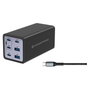 Conceptronic OZUL06BE Cargador de 6 Puertos 200W con USB-C y USB-A
